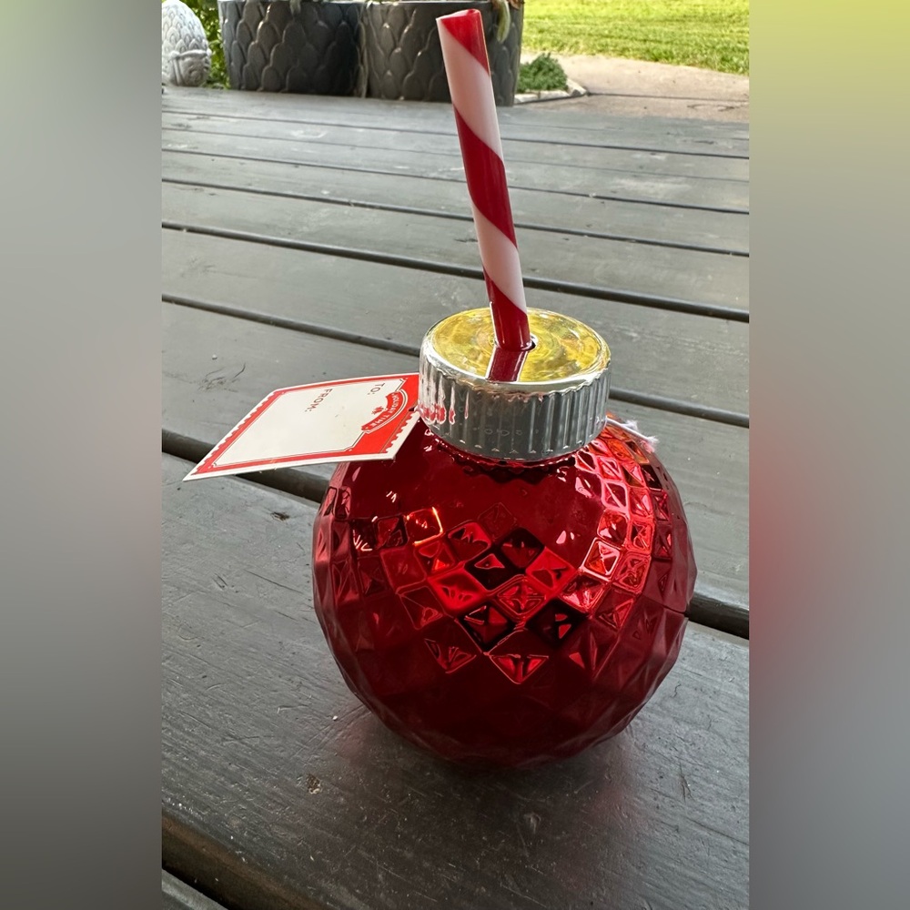 Holiday Time red Ornament Sipper- NEW!